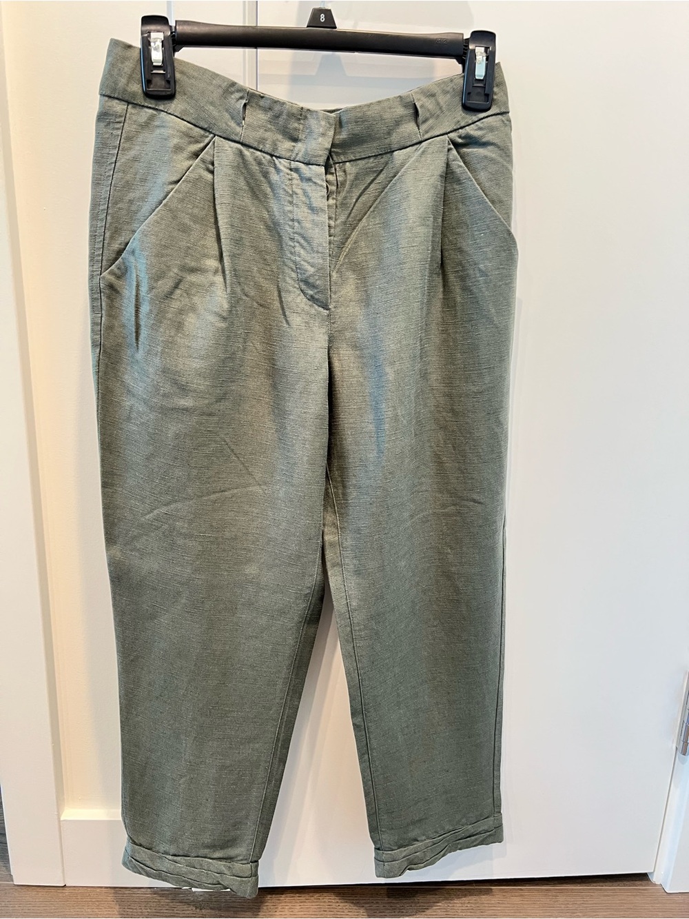Wilfred Olive Green Linen-Blend pants